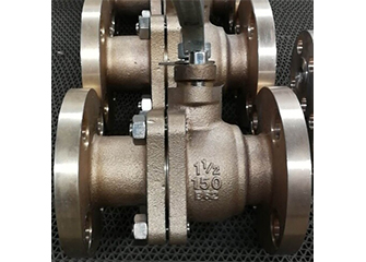 Bronze ASTM B62 Ball Valve, 150 LB, 1-1/2 Inch, RF ship to Bolivia
